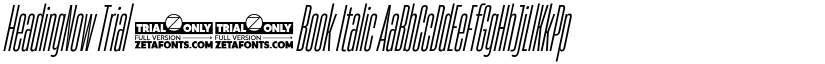 HeadingNow Trial 03 Book Italic font