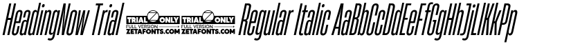 HeadingNow Trial 14 Regular Italic font