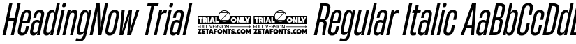 HeadingNow Trial 34 Regular Italic font
