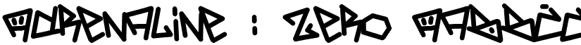 Adrenaline : Zero font