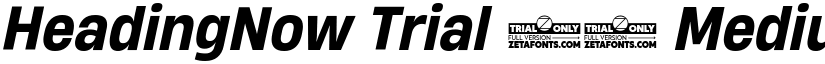 HeadingNow Trial 65 Medium Italic font