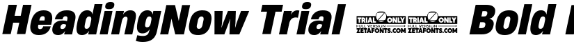 HeadingNow Trial 66 Bold Italic font