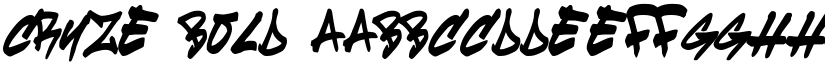 cruze Bold font