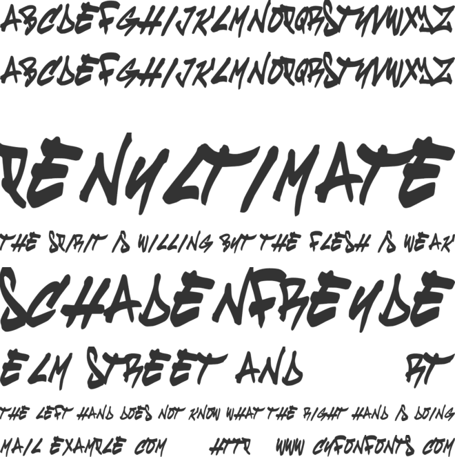 Cruze font preview