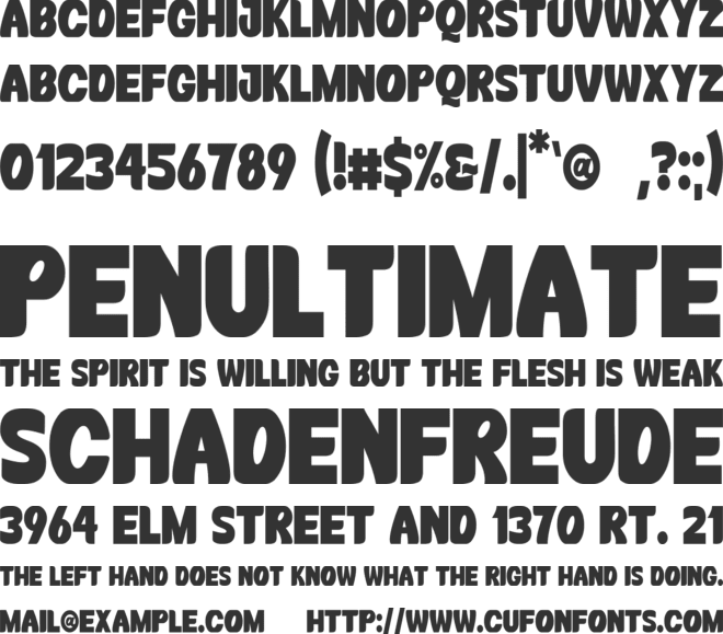 Rainshow Condensed font preview