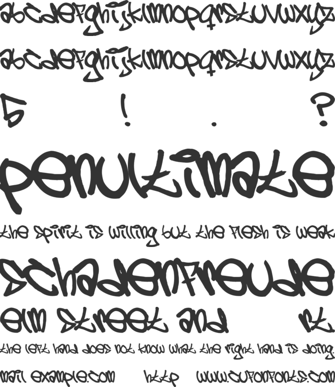 5 Cent font preview
