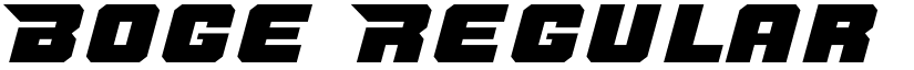 Boge Regular font