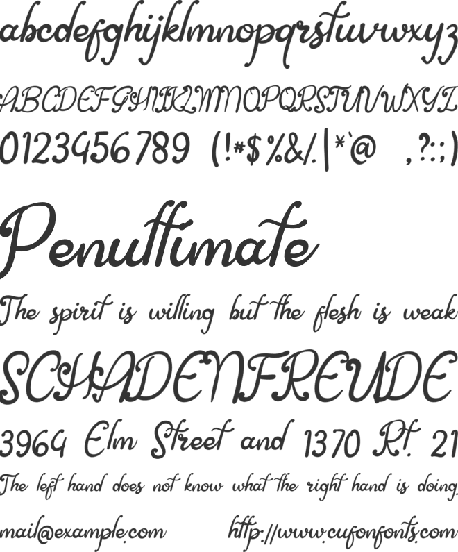 Asian Butterfly font preview