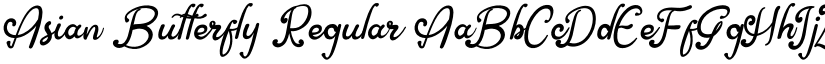 Asian Butterfly Regular font