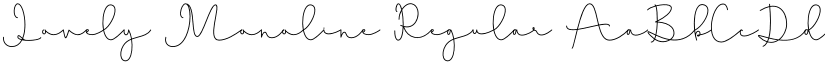 Lovely Monoline Regular font