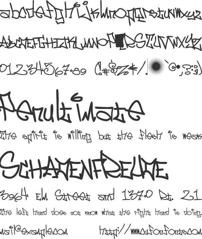 East Side Motel font preview