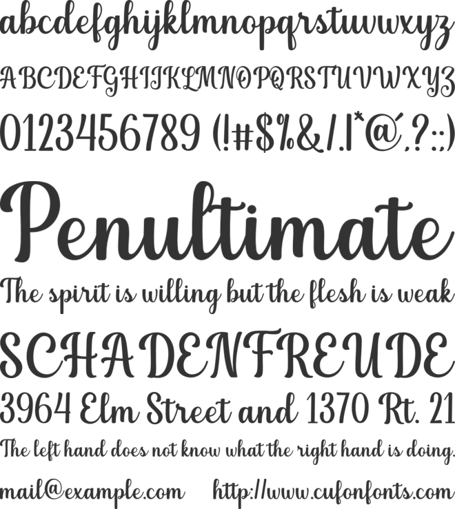 Donalia font preview