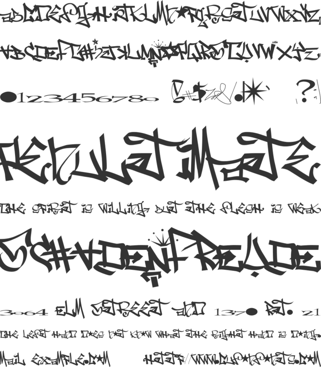 One 8 Seven font preview