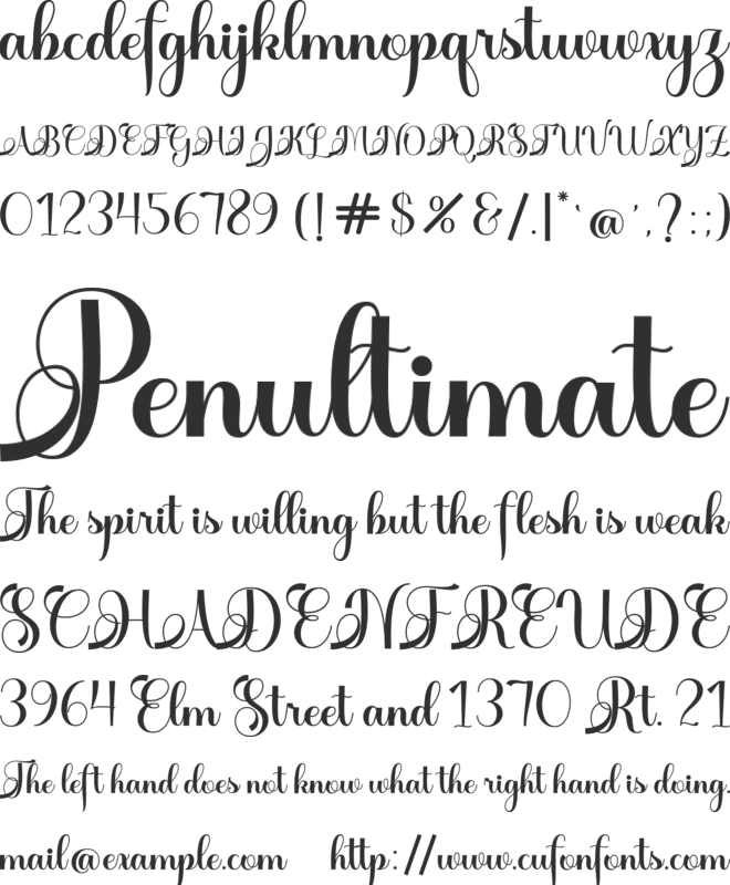 Chellin font preview