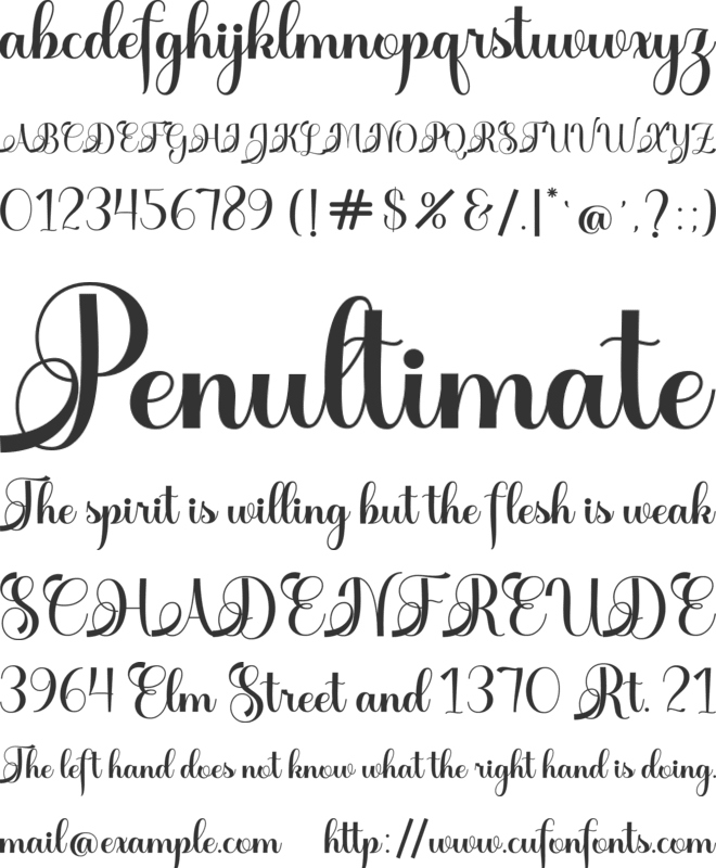 Chellin font preview