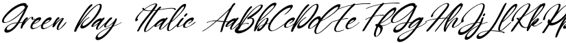 Green Day Italic font