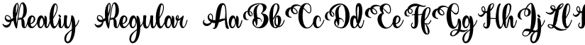 Realiy Regular font