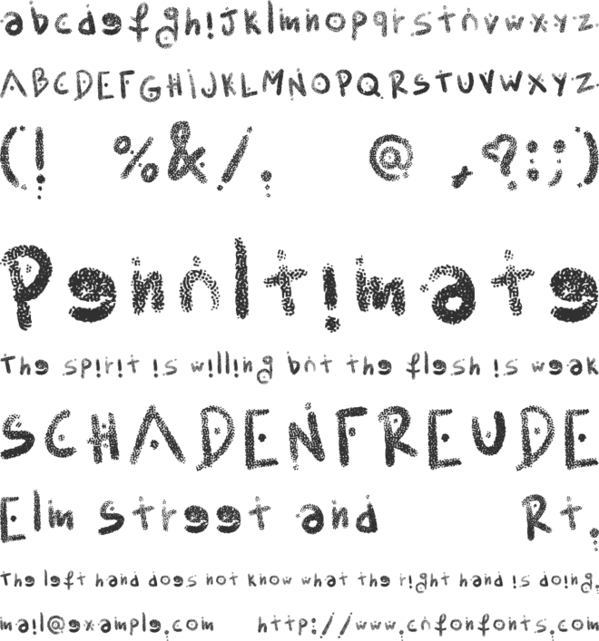 Pointless font preview