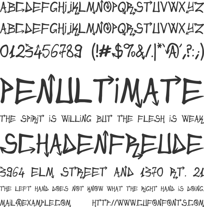 Urban&Slick font preview