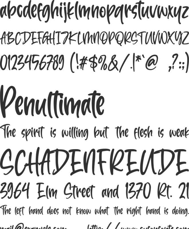 Back To December font preview