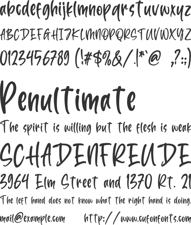 Back To December font preview
