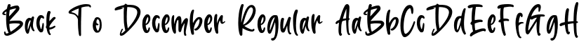 Back To December Regular font