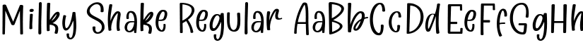 Milky Shake font download