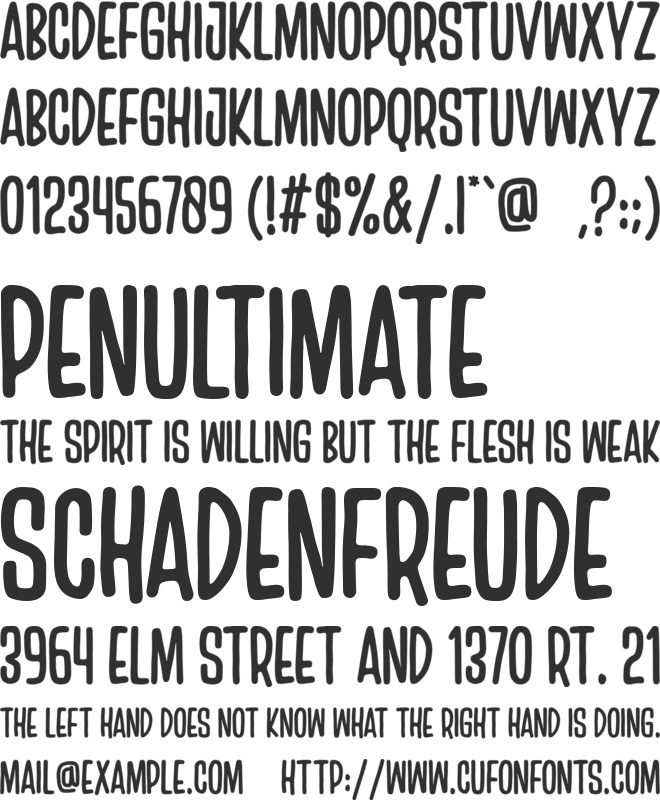 Kiddy Times font preview