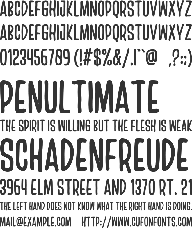 Kiddy Times font preview
