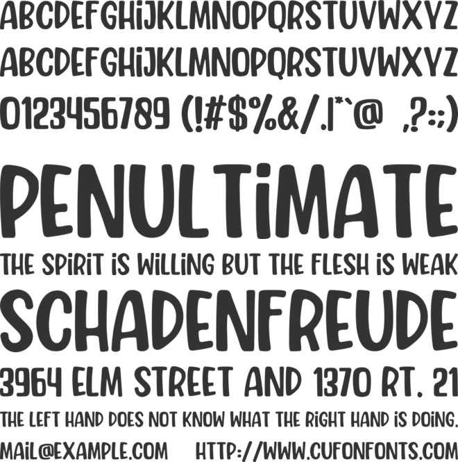 Cherish Moment font preview