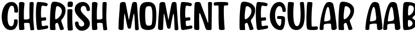 Cherish Moment Regular font