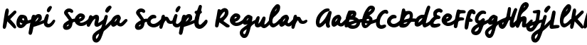 Kopi Senja Script Regular font