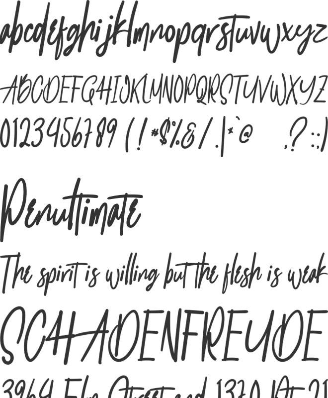 Buttermillon font preview