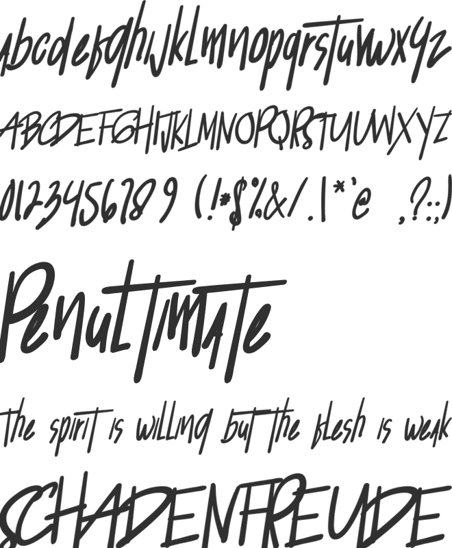 Jakarta Handwritten font preview