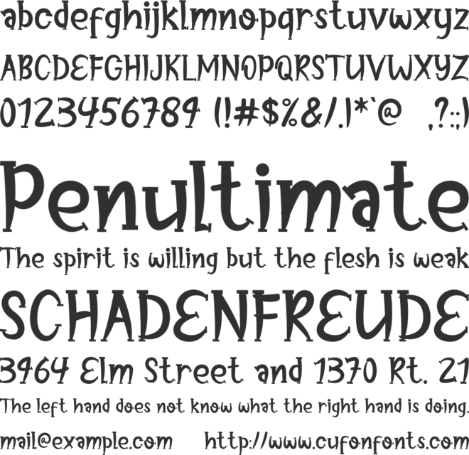 Rabbit Home font preview