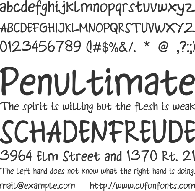 Gravaree font preview