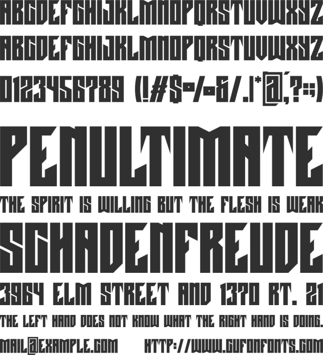 Black Mustang font preview