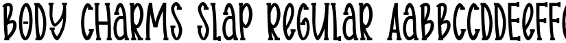 Body charms slap Regular font