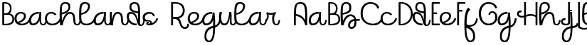 Beachlands Regular font
