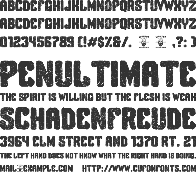 Brigada Salvaje font preview