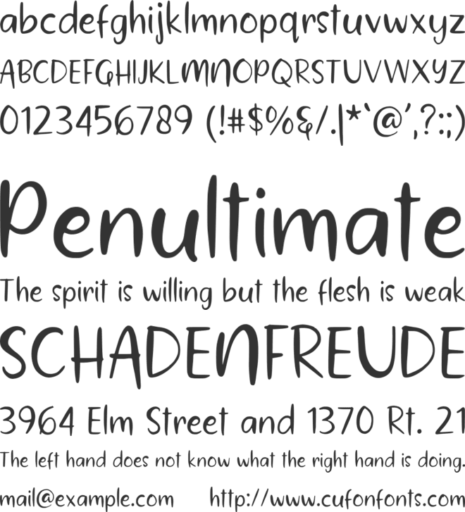Humbert font preview