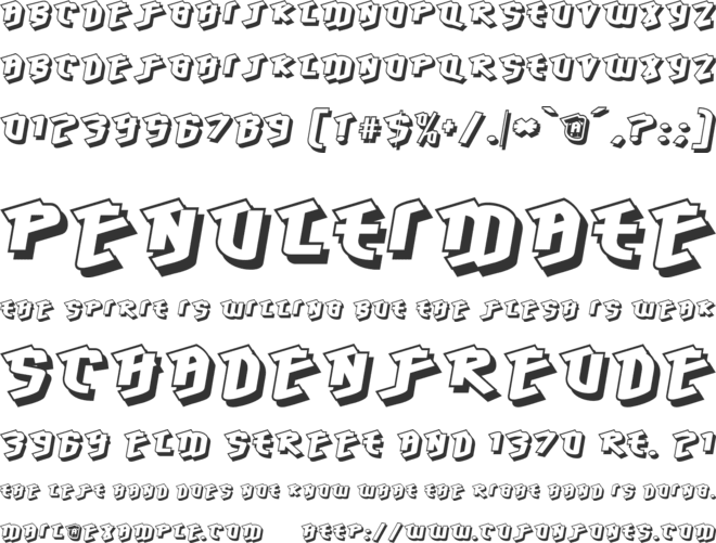 Hawkeye font preview