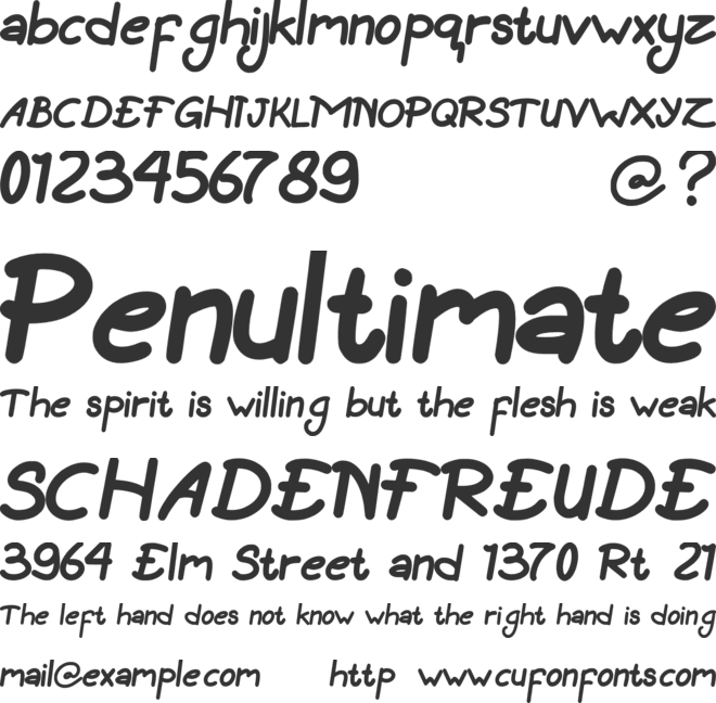 POLLANA GIANO font preview