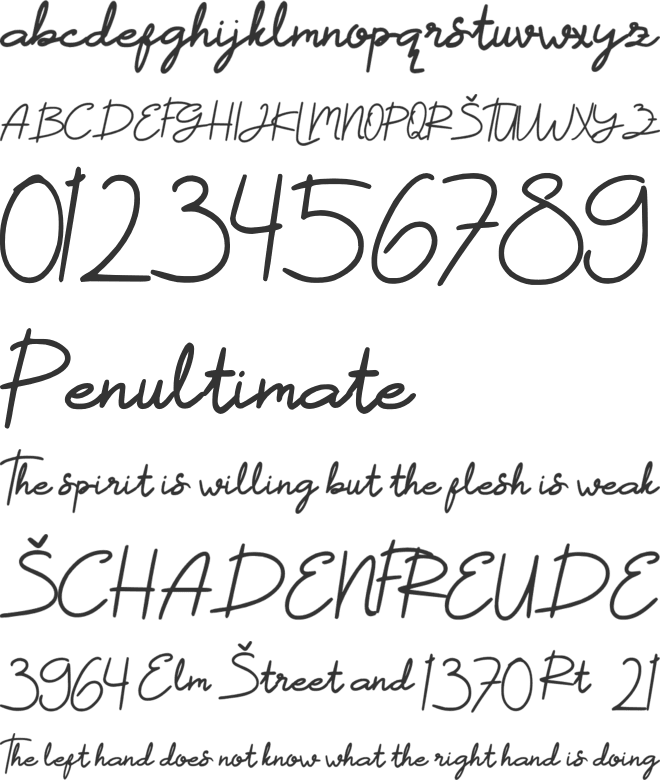 RHUMANI font preview