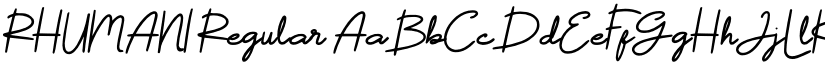 RHUMANI Regular font