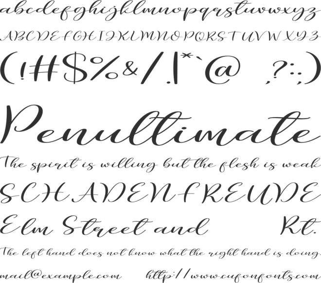 Adina Elodie font preview