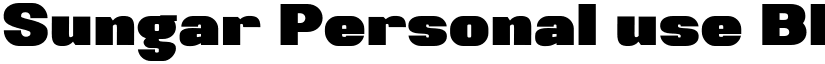 Sungar Personal use Black font