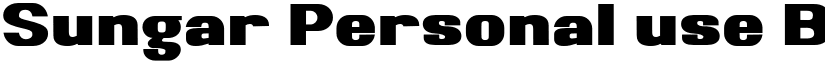 Sungar Personal use Bold font