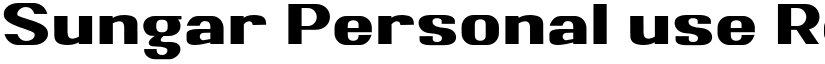 Sungar Personal use Regular font