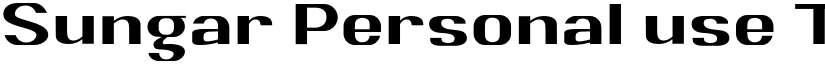 Sungar Personal use Thin font